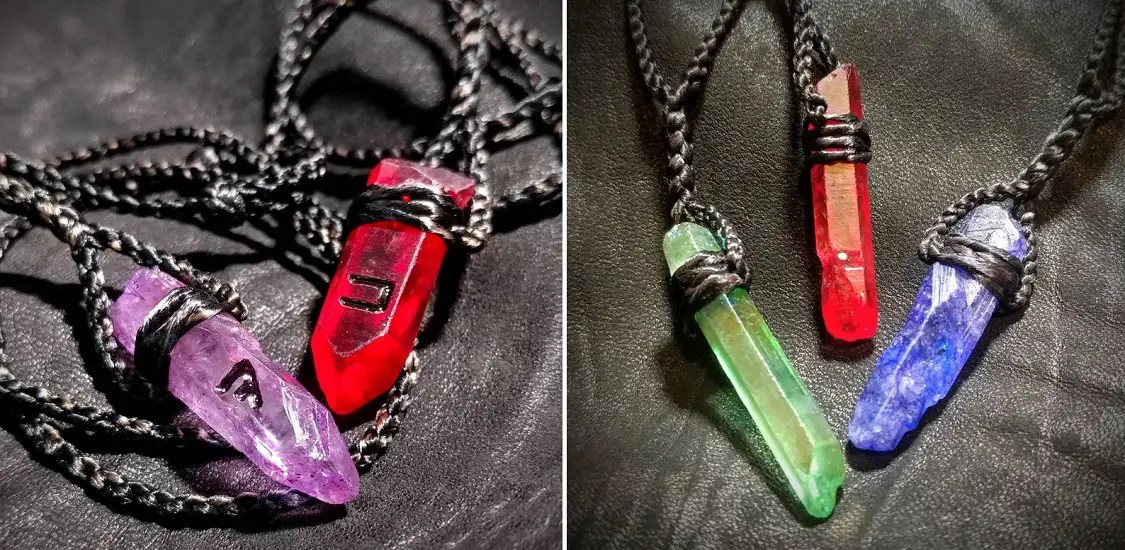 personalized kyber crystal necklace in aurebesh