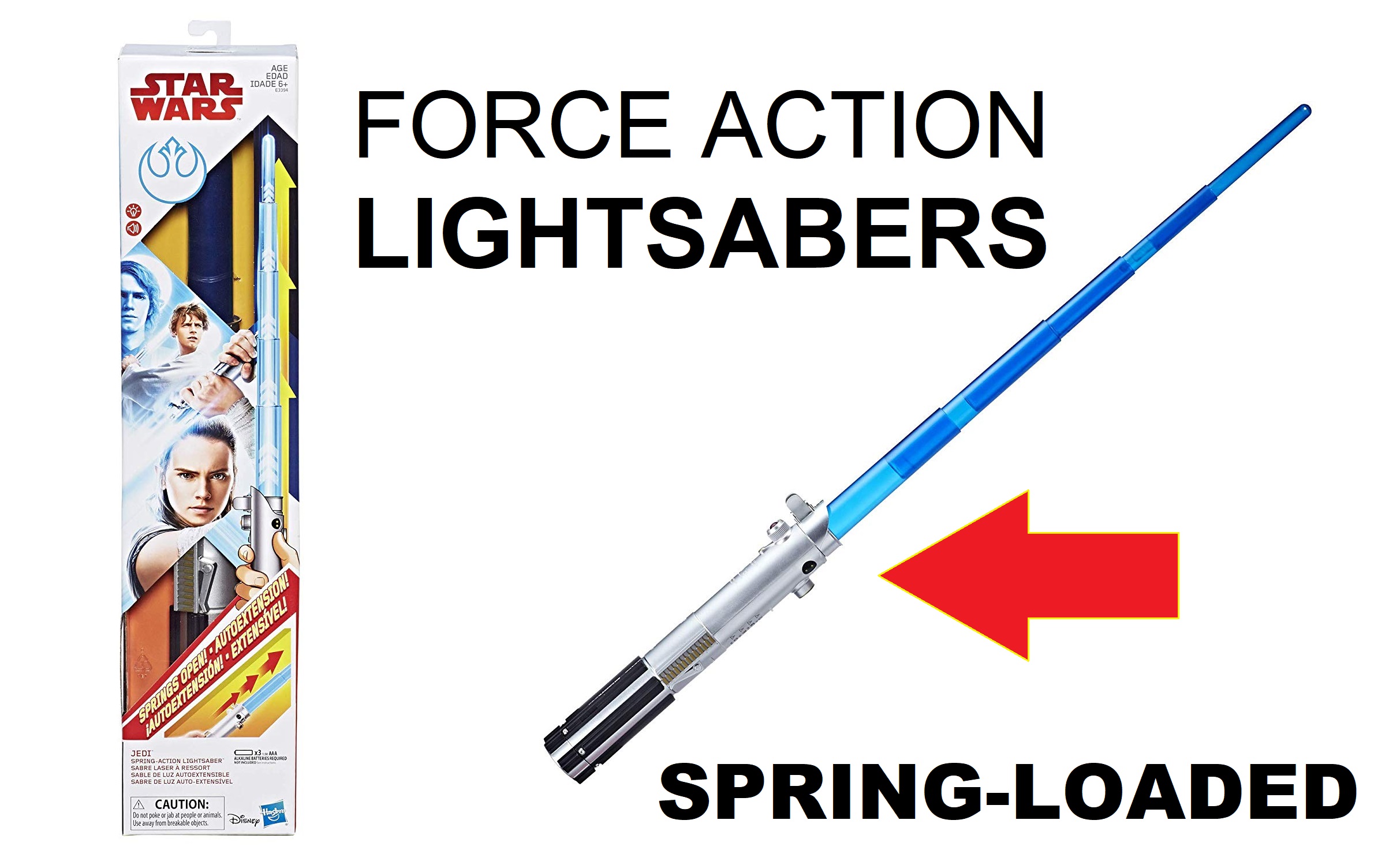 hasbro spring loaded lightsaber